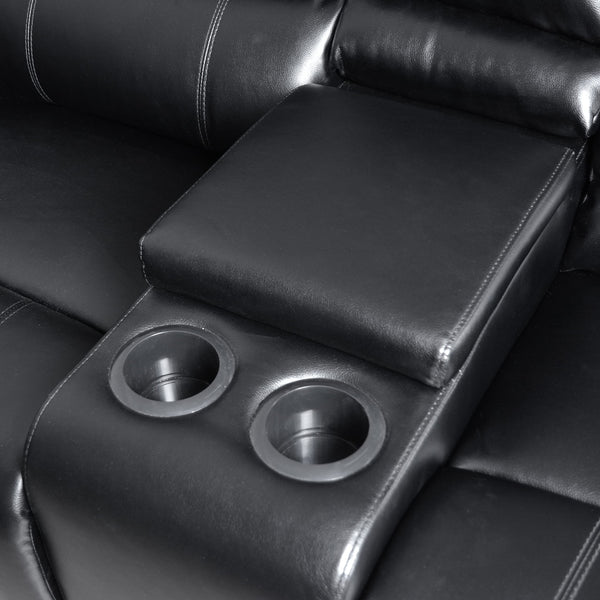 Reclining Sectional Sofa with Cup Holders & Storage