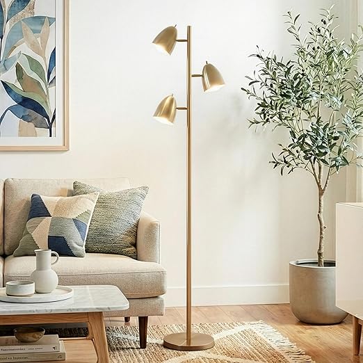 LED Tree Floor Lamp – 3-Head Adjustable, 2400 Lumens