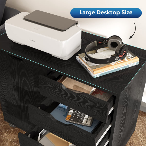 5-Drawer Mobile File Cabinet with Door and Printer Stand