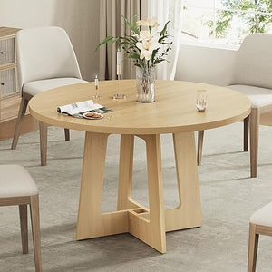 Round Dining Table – MDF Top, 43-Inch, 300 lb Capacity
