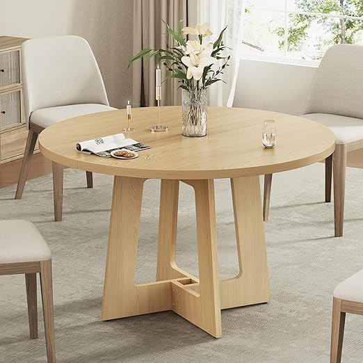 Round Dining Table – MDF Top, 43-Inch, 300 lb Capacity