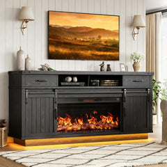 70-Inch Fireplace TV Stand with 36-Inch Electric Fireplace