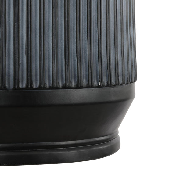 Kline Ribbed Resin Outdoor Accent Table