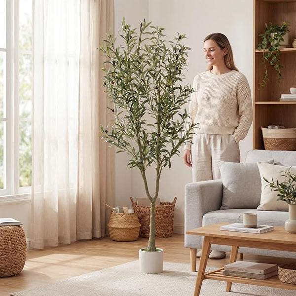 Artificial Olive Tree with Pot – Indoor & Outdoor Floor Plant