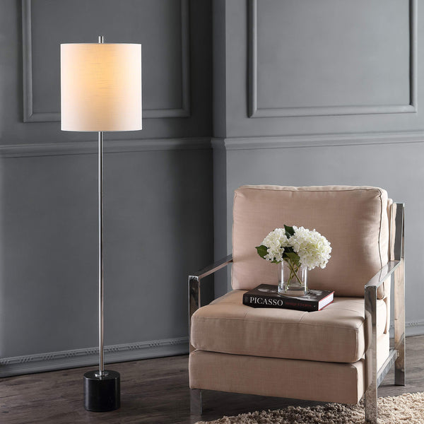 Chrome Marble LED Floor Lamp