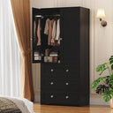 Armoire Wardrobe Closet with Mirror & Drawers