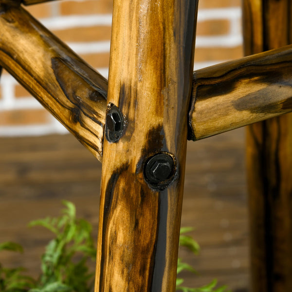 Windmill Weathervane with Bottom Shelf – Rustic Outdoor Fir Wood & Steel