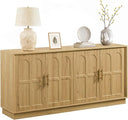 66.5" Wood Sideboard Buffet Cabinet with Arched Doors
