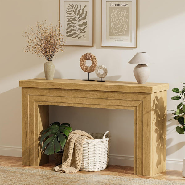 54 Inch Entryway Console Table with Storage Shelf