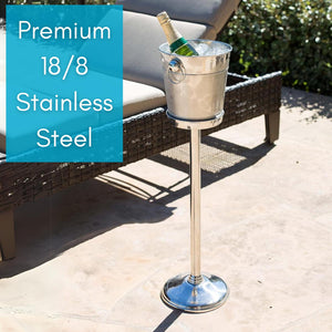 Stainless Steel Champagne Bucket with Floor Stand