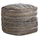 Cotton & Hemp Square Pouf Ottoman