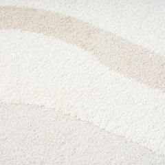 Cream & Beige Abstract Area Rug