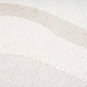 Cream & Beige Abstract Area Rug