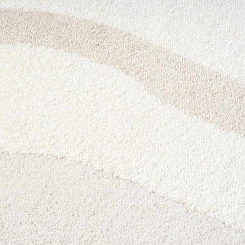 Cream & Beige Abstract Area Rug
