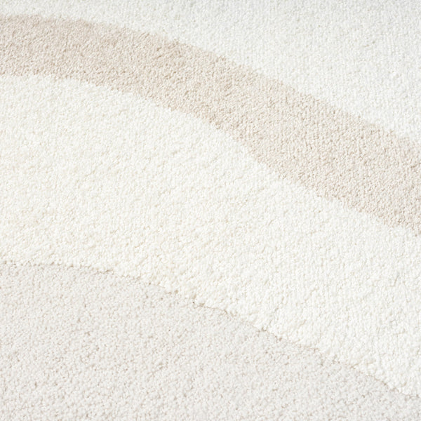 Cream & Beige Abstract Area Rug