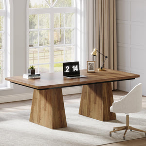 63-Inch Executive Desk with Double Pedestal