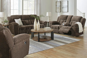 Manual Reclining Sofa – Polyester Upholstery, Pull Tab
