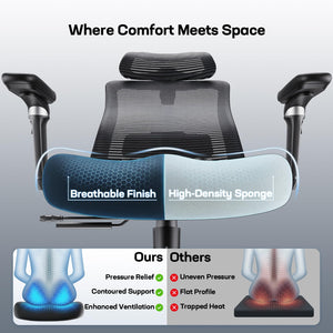 Ergonomic High-Back Office Chair with 6D Armrests
