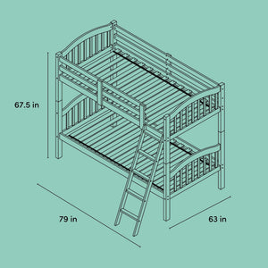 Twin Over Twin Bunk Bed — Convertible, GREENGUARD Gold Certified