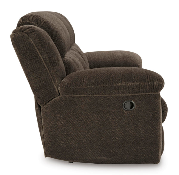 Manual Reclining Sofa – Polyester Upholstery, Pull Tab