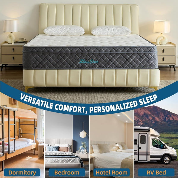 Gel Memory Foam Hybrid Mattress – Medium Firm, Pocket Spring, Fiberglass Free