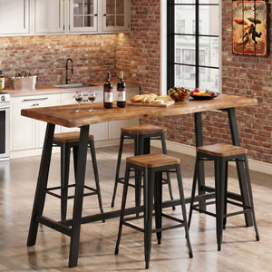 Solid Wood Counter Height Bar Table