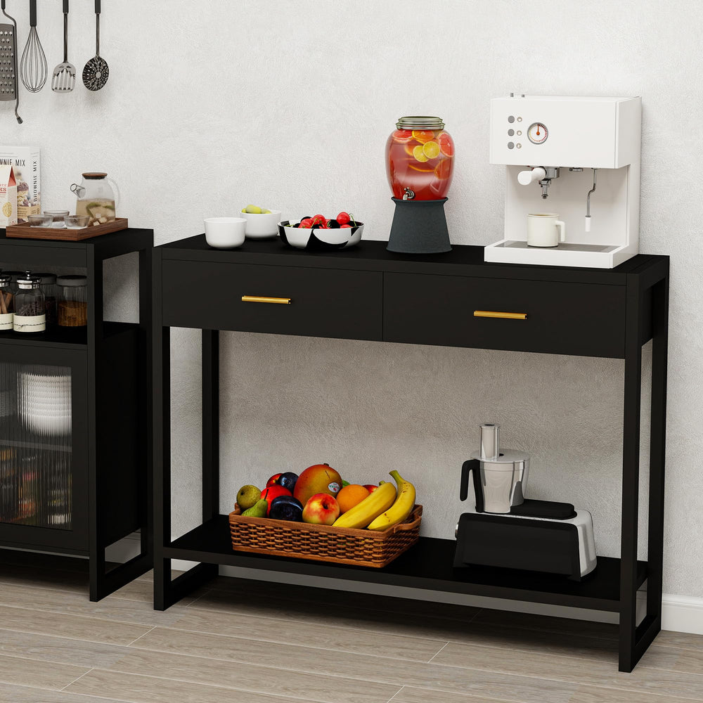 Console Table with Motion Sensor Light & Storage Drawers