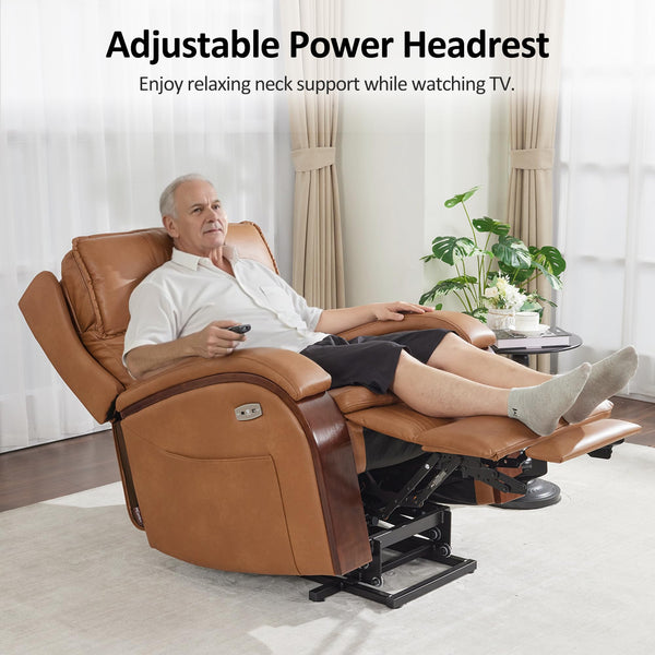 Power Lift Recliner Chair with Massage, Heat & Adjustable Headrest