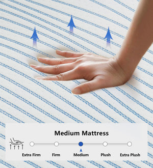 Queen Gel Memory Foam Mattress 12 Inch – Medium Firm, Cooling, Fiberglass Free