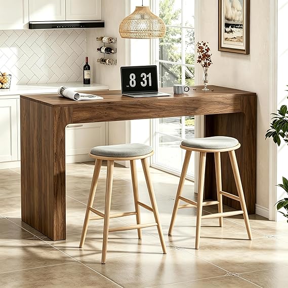 55" Faux Marble Bar Table