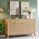 60-Inch Fluted Buffet Sideboard Cabinet with Drawers & Doors