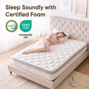 Hybrid Mattress in a Box – Gel Memory Foam & Pocket Springs, Medium Firm