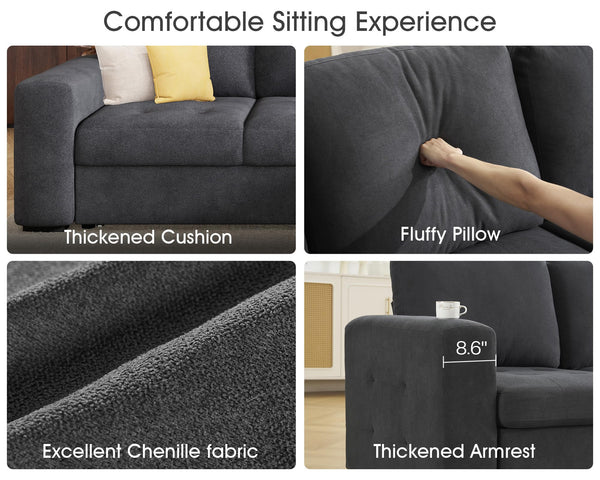 L-Shaped Sleeper Sofa with Storage Chaise