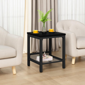 Industrial Coffee Table Set of 3 with 2 End Side Tables