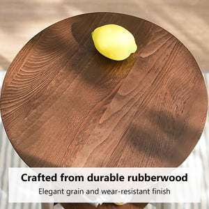 Two-Tier Solid Wood Side Table