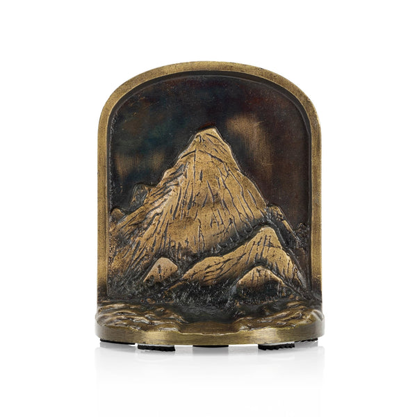 Mountain Range Cast Iron Bookends Set