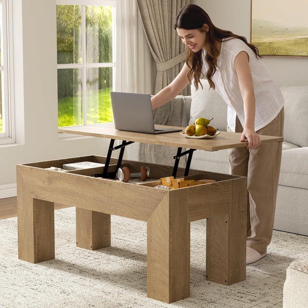 Lift Top Coffee Table with Hidden Storage