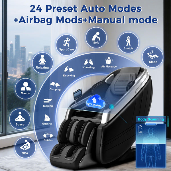 4D Massage Chair – Zero Gravity SL-Track Recliner