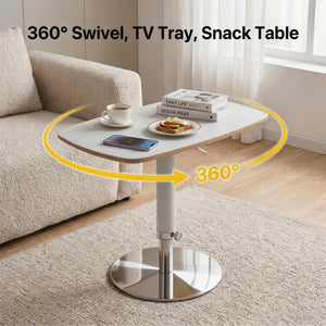 Adjustable Height 360° Swivel TV Tray Table