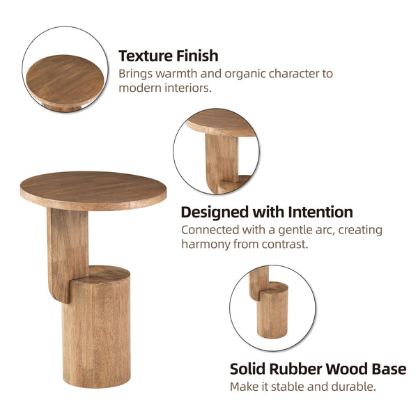 Round Geometric End Table