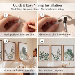 Framed Botanical Wall Art Set of 3 – 16x24 Each Panel