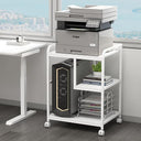 Large Printer Stand with Wheels & Storage
