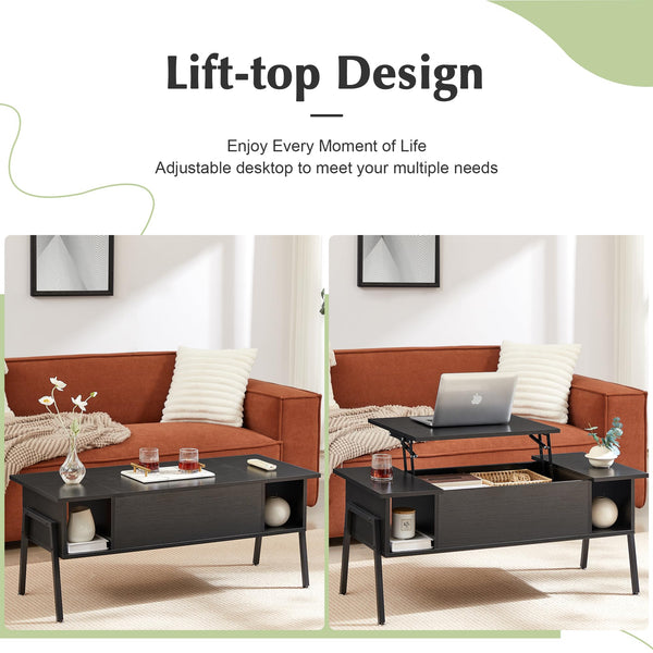 Lift Top Coffee Table with Hidden Storage