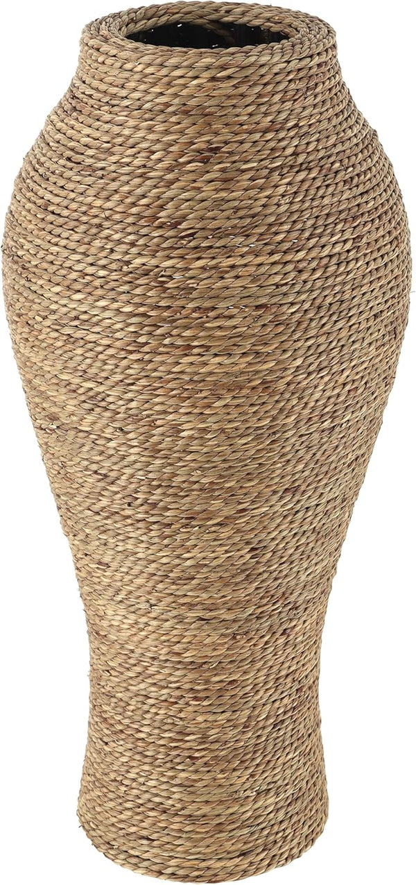 Seagrass Handmade Decorative Vase – Tall Wrapped Centerpiece