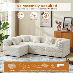 108" Modular Sectional Sofa Futon Convertible Sleeper
