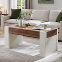 48" Farmhouse Coffee Table with Hidden Storage Drawer