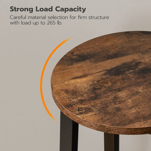 Industrial Bar Stools Set of 2 – Counter Height Kitchen Island Chairs