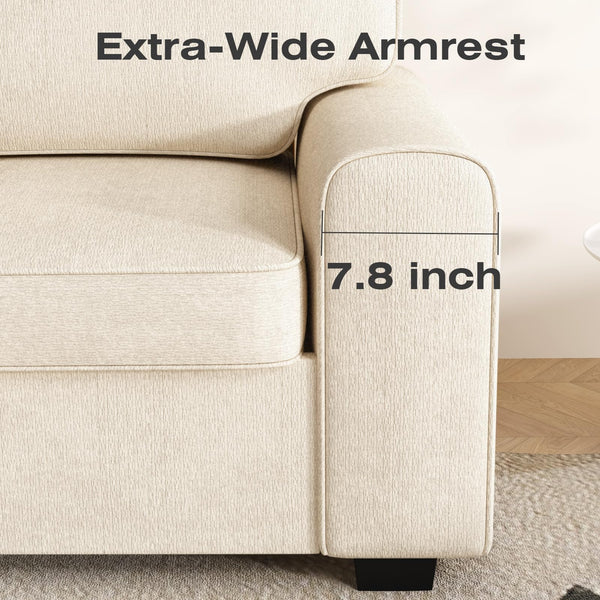 69.6" Modern Chenille Loveseat Sofa with Solid Wood Frame