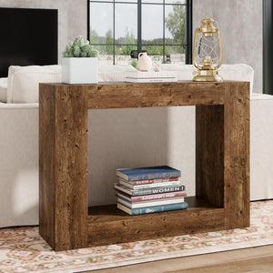 Rustic Brown Solid Wood Console Table