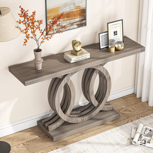 55" Geometric Console Table